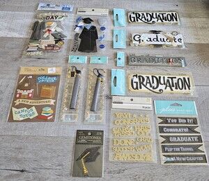 Sticker Lot Grad Graduation Graduate Scrapbooking 3D Stickers Jolee's RARE #60
